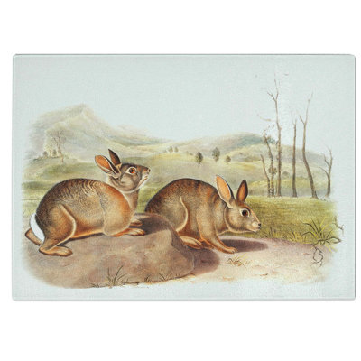 Tempered Glass Bachmans Hares Chopping Board