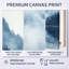 «Misty Morning Mountain Lake I», art mural paysage bleu-890610063-890610056