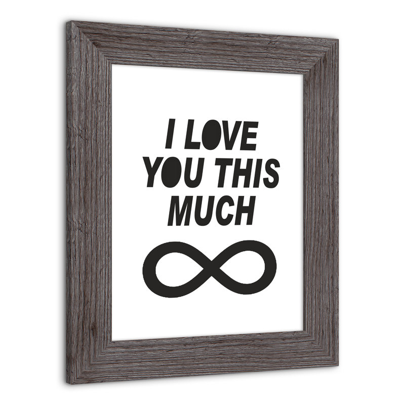 «Love this beaucoup mains», art encadré, H 14 po x l 11 po x P 0,75 po, Cadre gris