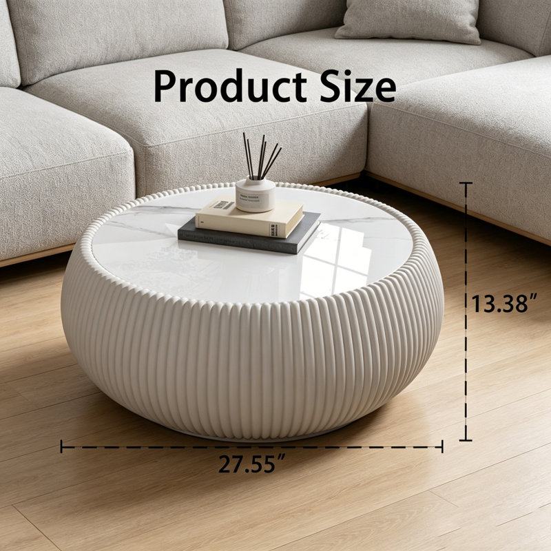 Table basse, Blanc, crème