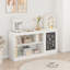 Armoire de rangement pour jouets 3 en 1 avec tableau noir, blanc