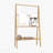 Bamboo Ladder Towel Rack With Storage Shelf