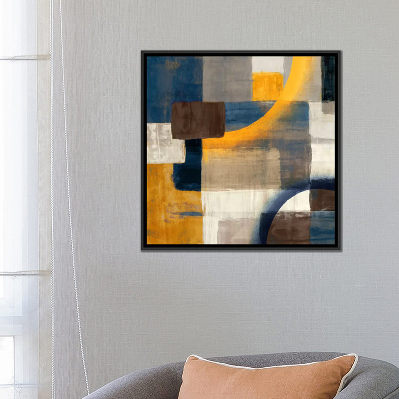 «Commencement II», impression sur toile, H 18 po x l 18 po x P 1,5 po, Toile avec cadre noir, Pas de tapis