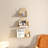Elegant Wall Shelf, Oak Color, 9.8 x 9.8 x 5.9 inches | 100% Melamine Coated Particle Board, Thickness: 0.3 inches | Stylish Rustic Design for Home Décor, Perfect for Living Room & Entryway Storage