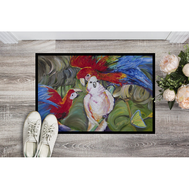 Tapis d'intérieur antidérapant Menage-A-Trois Parrots, Rectangle 2 pi x 3 pi
