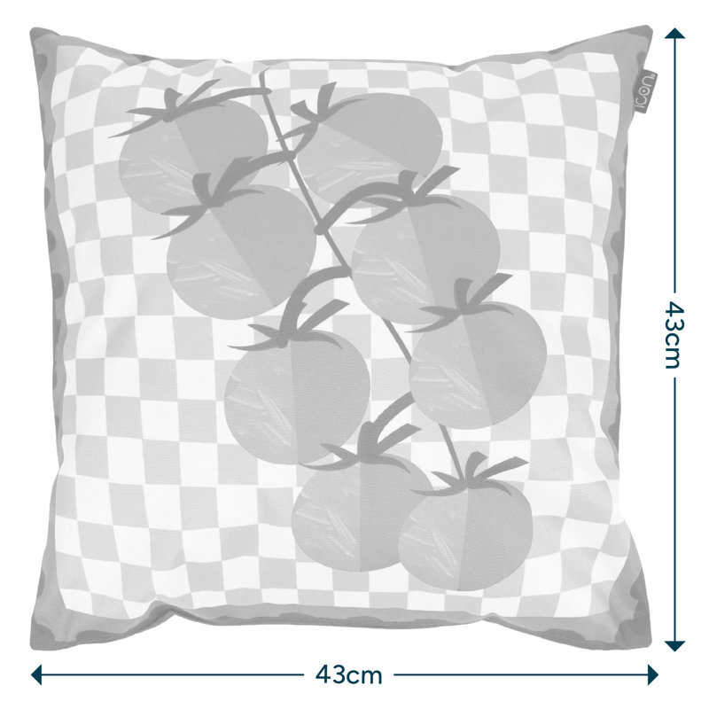 4 Pack Cushion 43x43cm, Tomato
