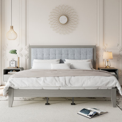 Lit plateforme tapissier Spencer