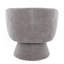 Chaise d'appoint pivotante en tissu gris-746449048
