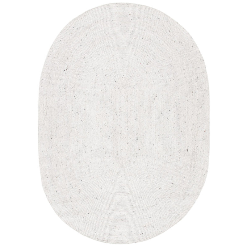 Tapis en laine tissé à la main 0,6 po et 0,4 po Coker, Ovale 4 pi x 6 pi
