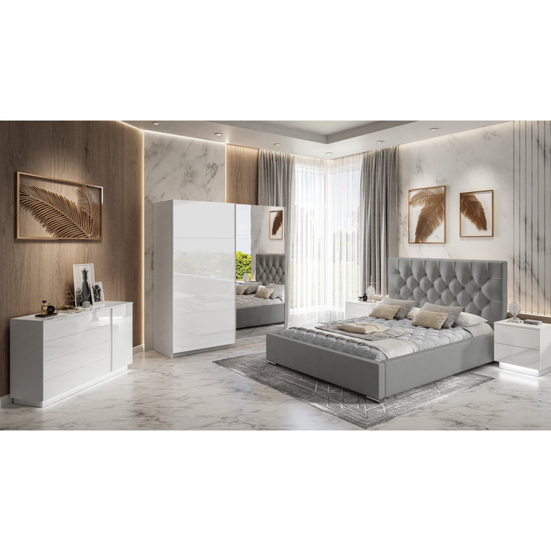 Akhai Steel Piece Bedroom Set, 180 x 200cm