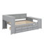 Lit de jour avec tablettes de rangement, tiroirs, lit gigogne-546160980