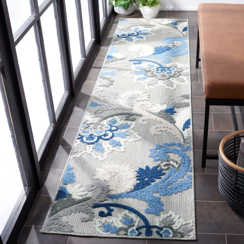 Benning Performance Floral Indoor/Outdoor Area Rug, Runner 2'2" x 9'