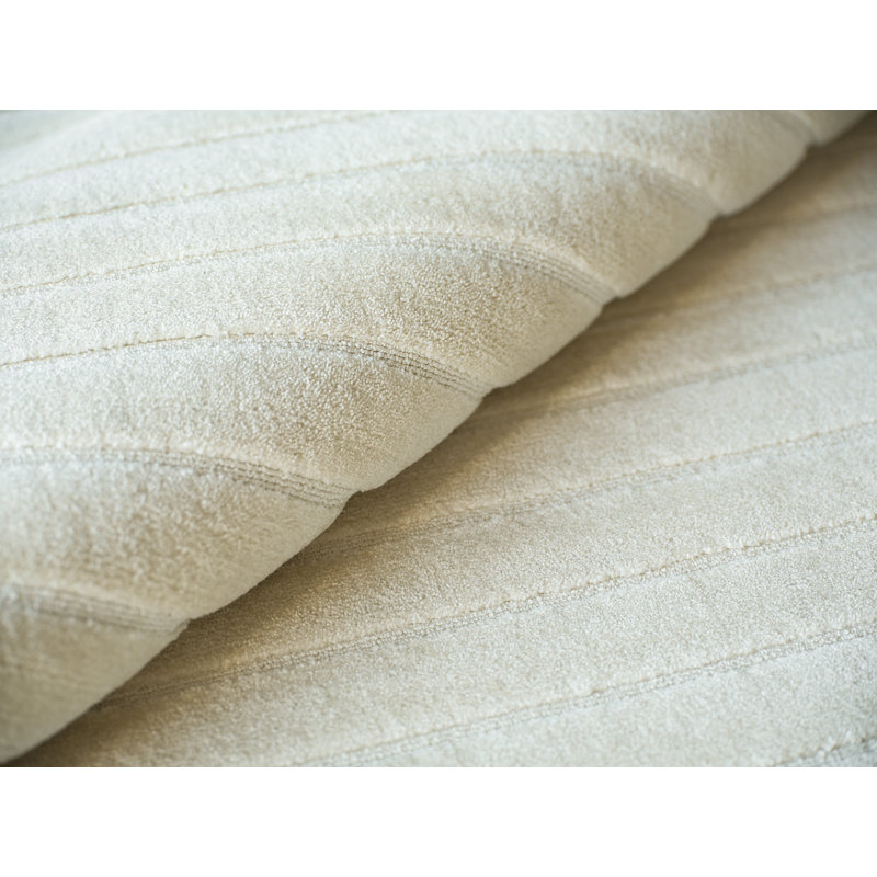 Amani Modern Handmade Silky Nylon, Beige Area Rug, Rectangle 9' x 12'
