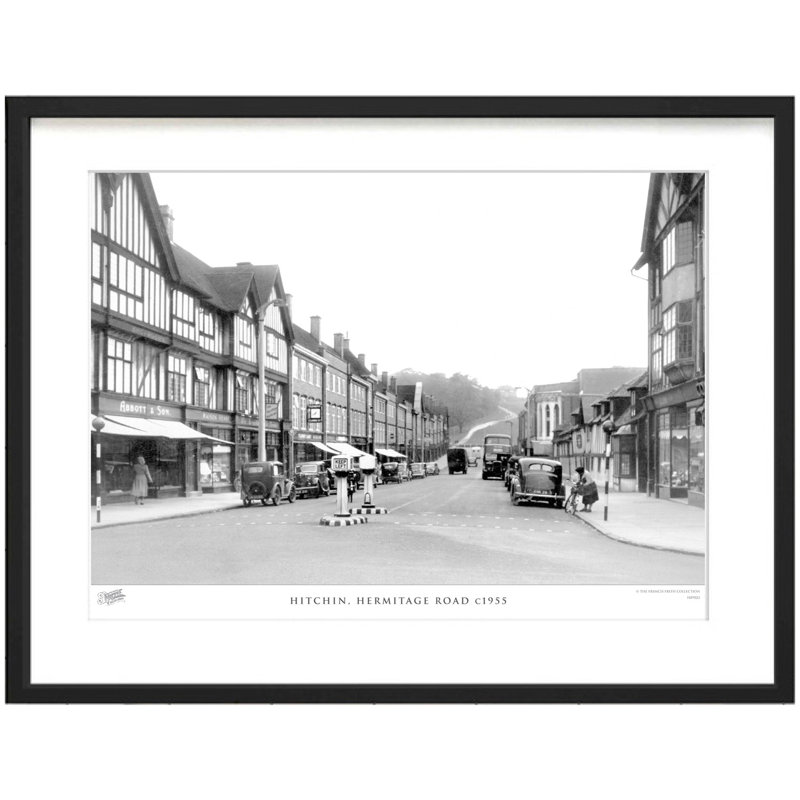 Hitchin, Hermitage Road C1955 - Single Picture Frame Print, 28cm H x 36cm W x 2.3cm D