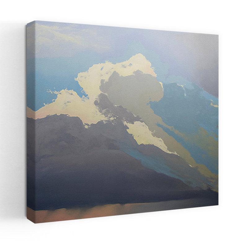 Tempête sur Chisos, paysage abstrait contemporain, art naturel, H 18 po x l 18 po