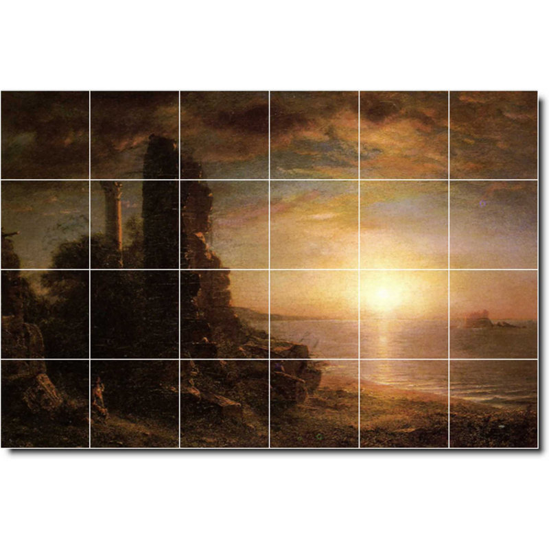 Carreau de céramique décorative 36 po x 24 po 6 po x 6 po, Bord de l'eau 01745