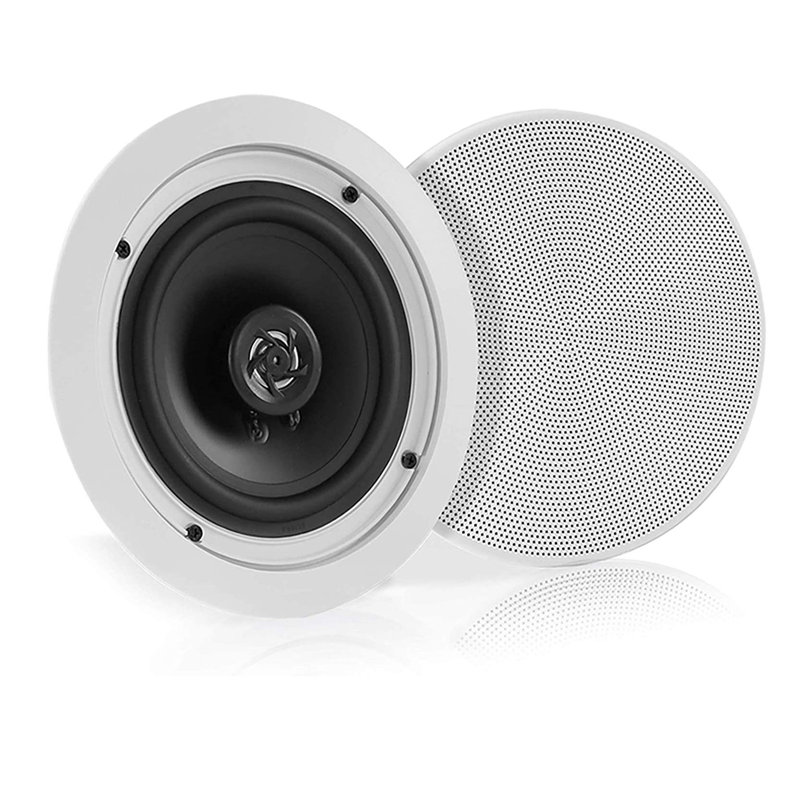 Système de haut-parleurs encastrés encastrés dans le mur à 2 voies 5,25 po Pyle Bluetooth Ride / Square