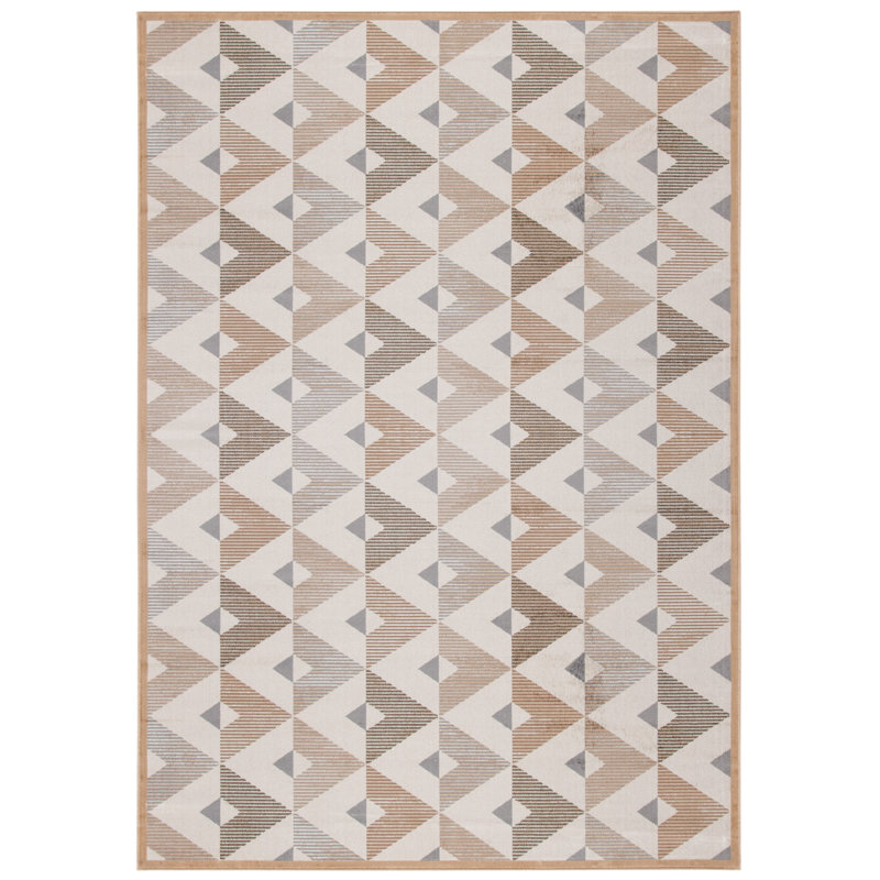 Toney Geometric Viscose Area Rug, Rectangle 160 x 231cm