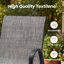 Chaises de patio empilables, ensemble moderne en métal textilene pour balcon