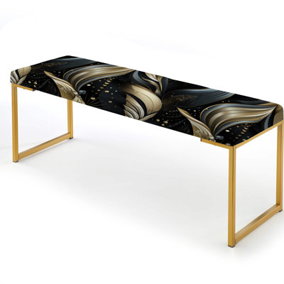 Edroi - Glam Upholstered Gold Bench