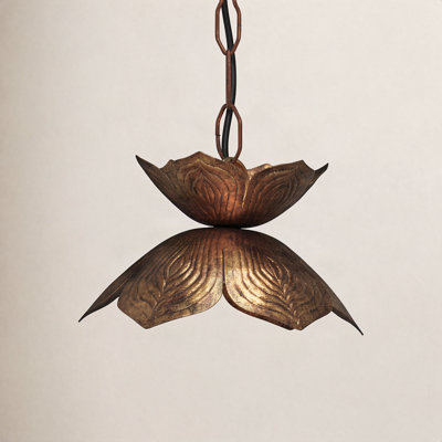 Lotus Single Light Iron Dimmable Pendant