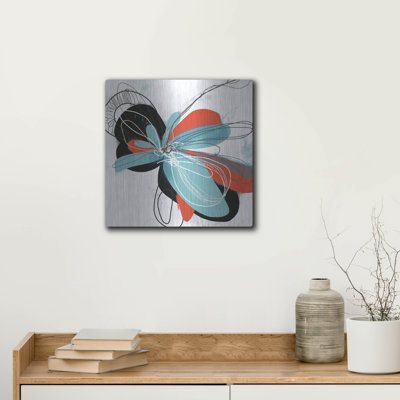 Art mural en métal Lark Manor ™ «The Flower Dances 1» par Jan Weiss