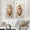 Ensemble de 2 reproductions d'art sur toile or et insectes et insectes