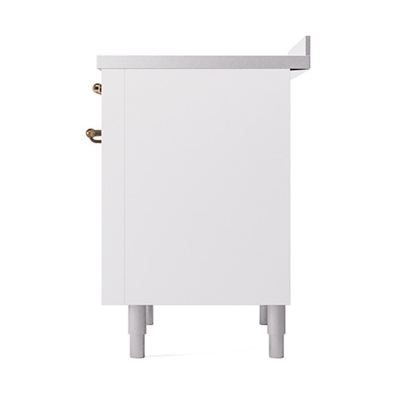 ILVE Nostalgie II Noblesse 36 po à induction, Blanc / bronze