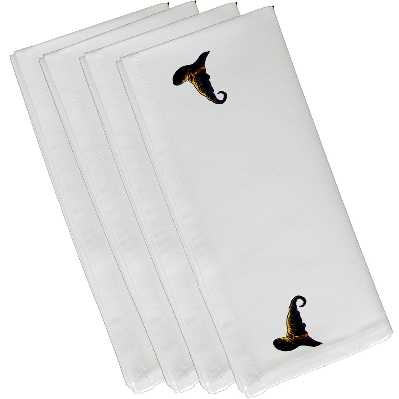 Ensemble de serviettes 4 pièces, L 18 po x L 18 po, Blanc