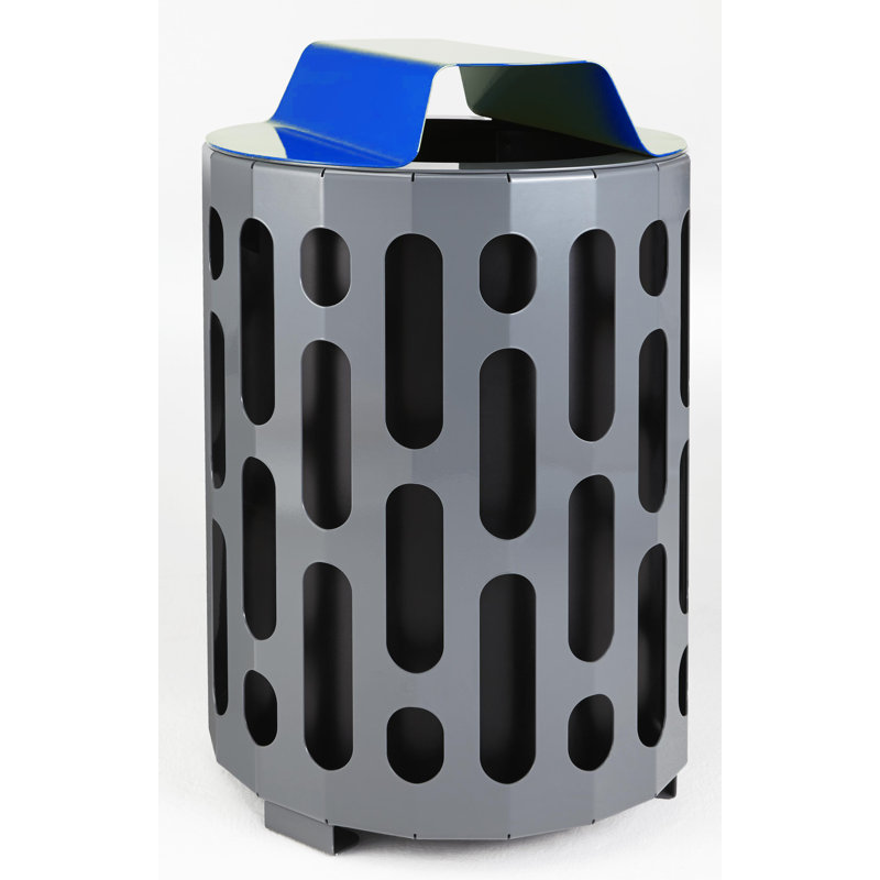 Poubelle 42 gallons, Bleu