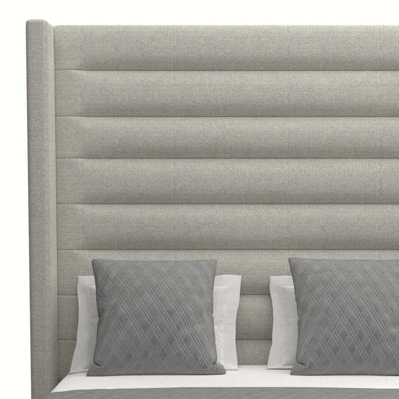 Lit tapissier standard Esparto, Revolution® gris, Grand (haut)