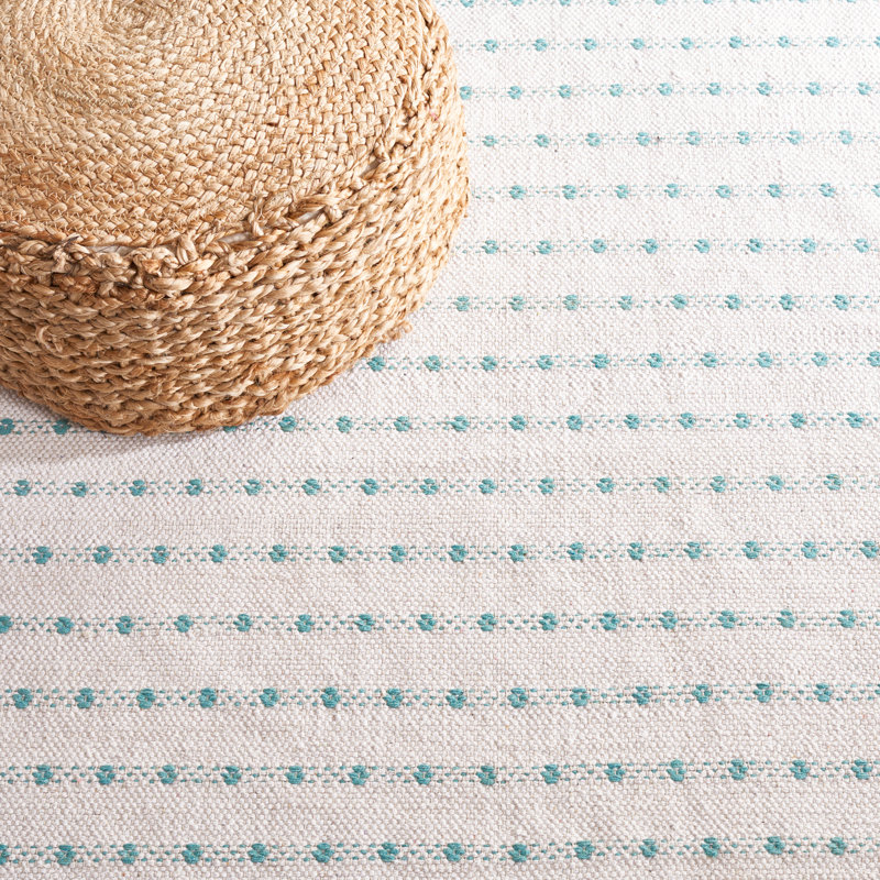 Aitken Flat Weave Cotton Geometric Rug, Runner 2'3" x 9'