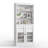100% Solid Wood 32" Bathroom Cabinet with Frosted Glass Doors, 2-Drawers and Adjustable Shelves-1960085632
