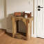 Table de bout arquée en bois: design moderne Mid-Century à 2 niveaux