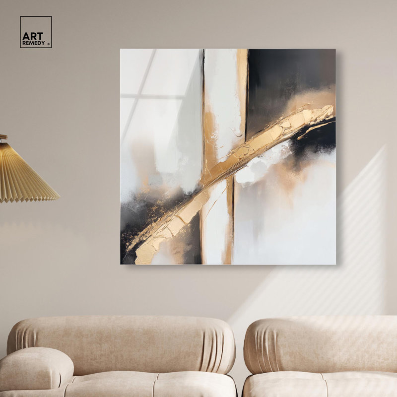 Décoration murale élégante Golden Hour II par Art Remedy, prête à être accrochée, H 40 po x l 40 po