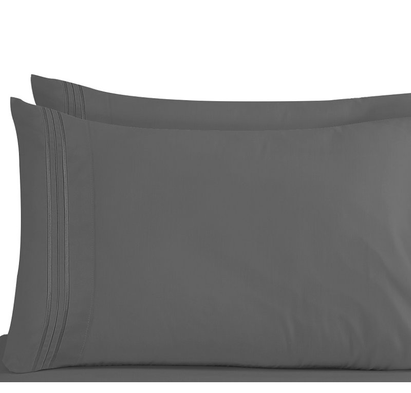 Premium Microfiber Pillow Case, Standard, Charcoal Gray
