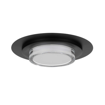 16-Inch Square Black Integrated LED Recessed Ceiling Light, Three-Color Light