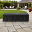 Table de foyer rectangulaire avec effet de texture imitant le ciment, table de foyer d'extérieur de 50000 BTU pour le patio, la cour et le jardin