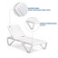 Chaise longue inclinable à drain rapide 73,23 po avec table pour piscine Lei