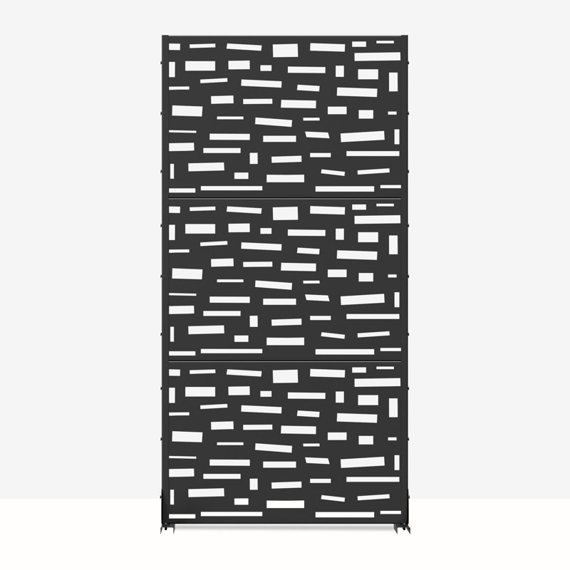 Freestanding Steel Privacy Screen Fence Panels Metal Trellis Outdoor Divider for Patio, Balcony, Backyard, Pool, Indoor Room