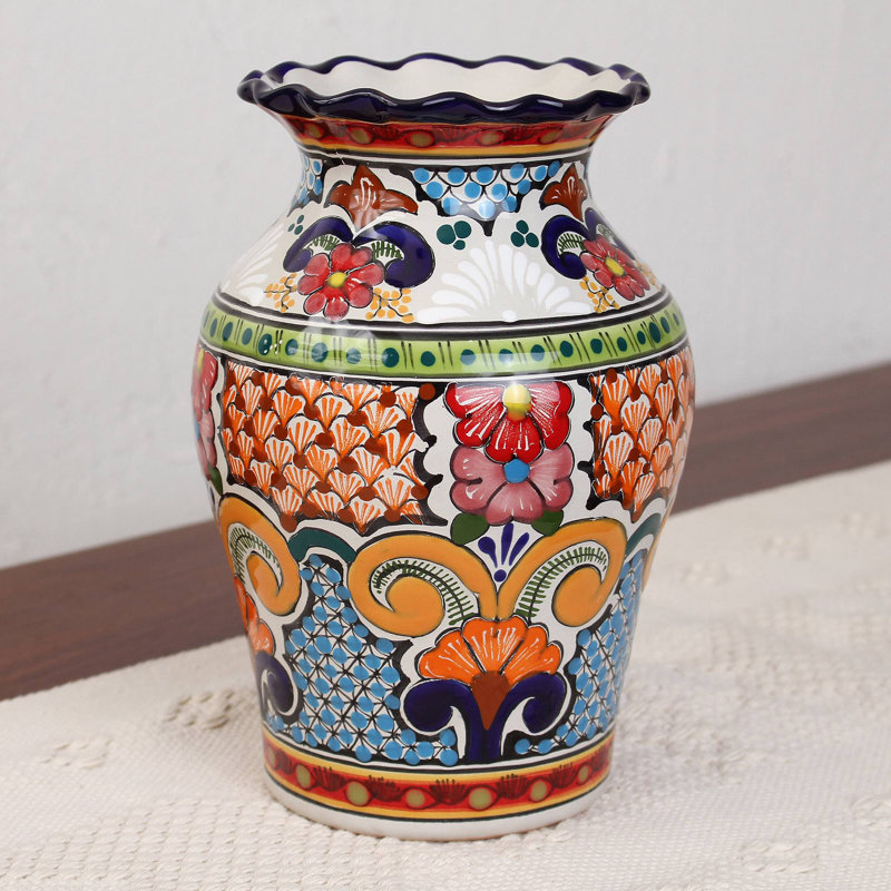Talavera Ceramic Table Vase