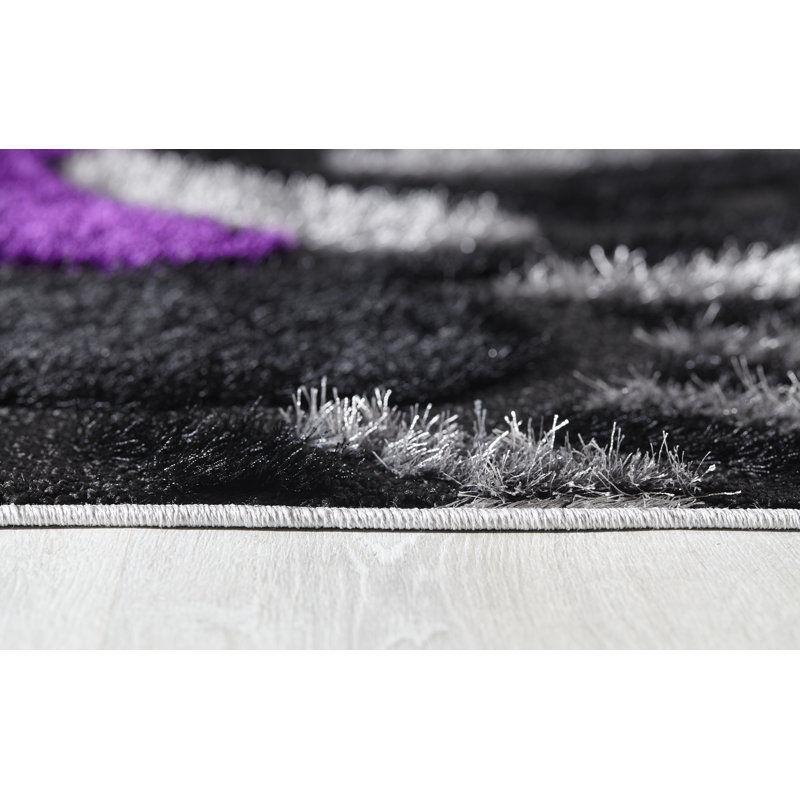 Tapis à poil long gris Allese, Rectangle 2 pi x 3 pi