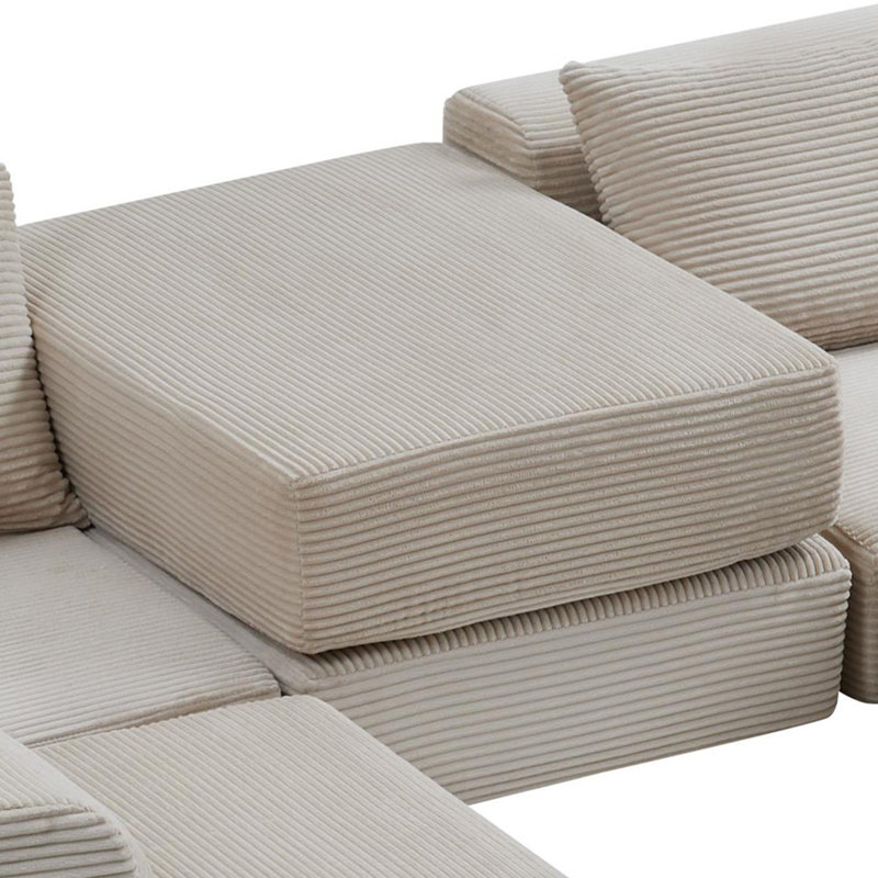 Repose-pieds modulaire (brun clair)
