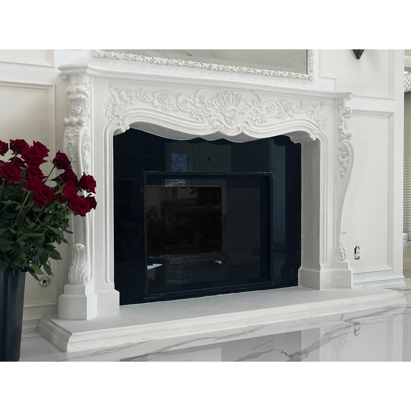 Concrete Fireplace Surround, White