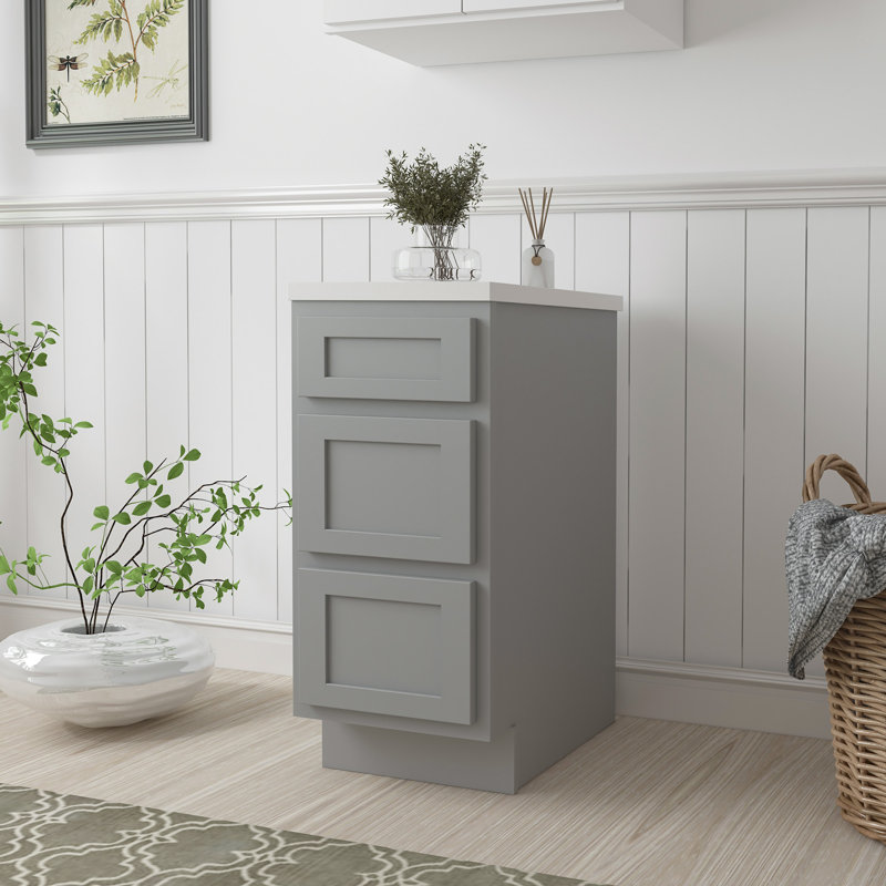 15'' Single Bathroom Vanity Base Only, Gray