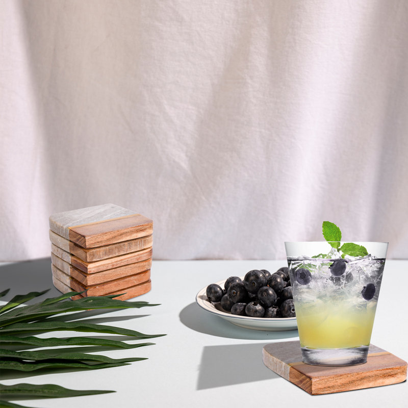 Marble 6 Piece Coaster Set
