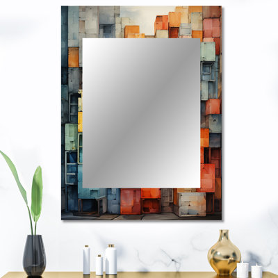 minimalisme Warehouse - miroir décoratif entrepôts, miroir mural industriel, impression d'art en métal