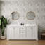 Meuble-lavabo double 72 po avec plateau en marbre Dessett