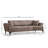 Stylish 3-Seat Sofa-Bed, Light Brown, 90.6 x 37.4 x 30.3 inches | BEECH WOOD & CHIPBOARD Frame, 100% Polyester Fabric | Turnable Back Mechanism, Fixed Cushions, Easy Care | Perfect for Living Room & Guest Space-1097923135