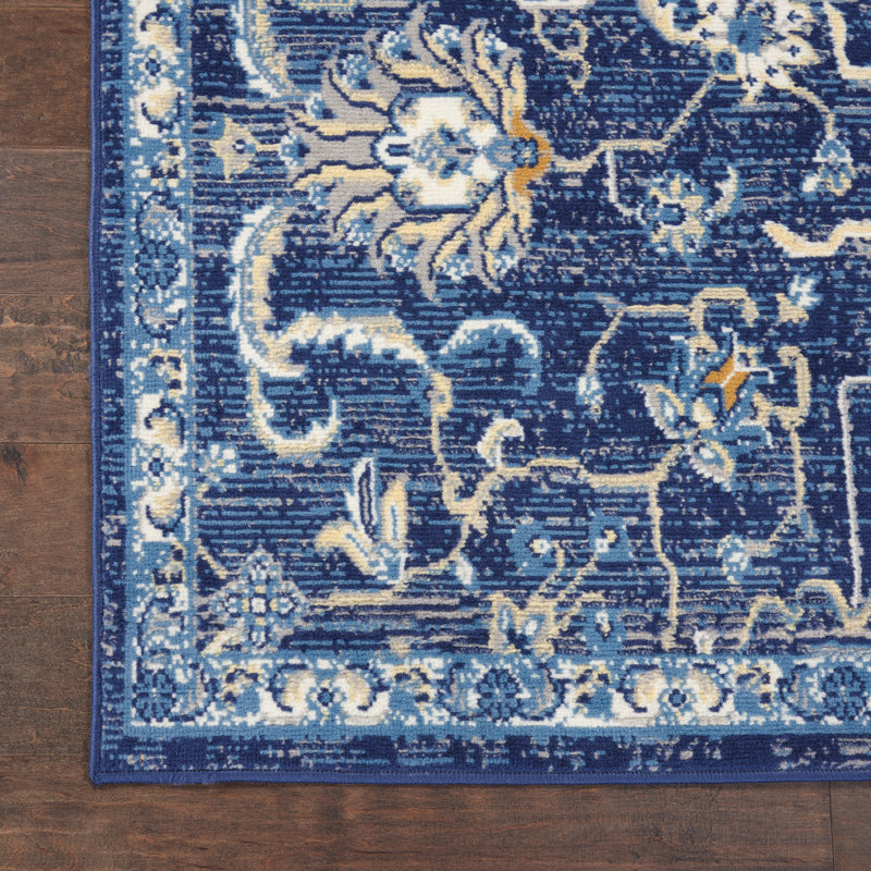 Chattahoochee Navy Blue Rug, Rectangle 160 x 221cm